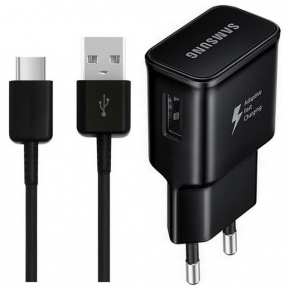 Carregador Samsung EP-TA20EBE + cabo ECB-EP-DG950CBE - USB Tipo C