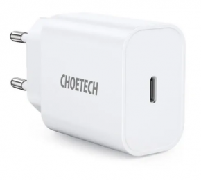 Carregador Choetech Tipo C 20W Fast Charge Branco