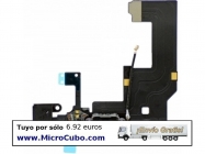 FLEX IPHONE 5S CONECTOR CARGA PRETO